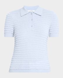 FRAME The Smocked Polo Shirt at Neiman Marcus