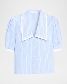 FRAME The Stripe Sailor Blouse at Neiman Marcus