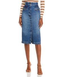 FRAME The Vent Denim Skirt Bloomingdales at Bloomingdales