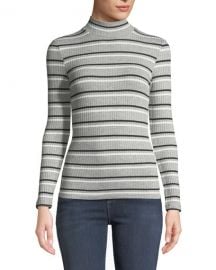 FRAME Turtleneck 70  x27 s Inspired Striped Ribbed Sweater at Neiman Marcus