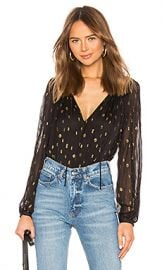 FRAME Vintage Peasant Top in Noir from Revolve com at Revolve