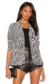 FRAME Zebra Blazer in Noir Multi from Revolve com at Revolve