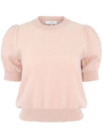 FRAME pointelle-knit Top Pink at Farfetch