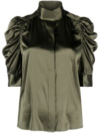 FRAME ruffle-sleeves Silk Blouse - at Farfetch