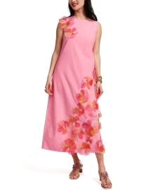 FRANCES VALENTINE Origami Organza Flower Scoop Neck Sleeveless Maxi Dress Dillardx27s at Dillards