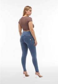 FREDDY WRUP Denim Butt Lifting Jeans for Women - 3 Button High Rise Full Length at Amazon