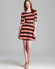 FRENCH CONNECTION Dress - Fun Stripe Jersey Flare at Bloomingdales