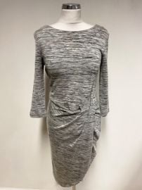 FRENCH CONNECTION GREY MARL STRETCH JERSEY 34 SLEEVE DRESS SIZE 10 eBay at eBay