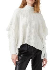 FRENCH CONNECTION Lacey Fringed Mock Neck Sweater   Bloomingdales at Bloomingdales