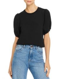 FRENCH CONNECTION Puff Sleeve Jersey Top Women - Bloomingdale s at Bloomingdales