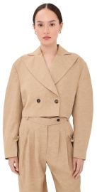FRENKEN Circle Shape Blazer Dark Ecru 38 at Shopbop