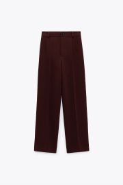 FULL LENGTH FRANCOISE PANTS - Burgundy   United States at Zara