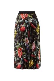 FUZZI BLACK FLORAL PLEATED  at Rent The Runway