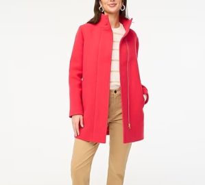 Factory Button-neck City Coat For Women at J. Crew