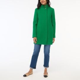 Factory City Coat With Button Neck For Women at J. Crew