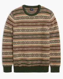 Factory Lambswool-blend Fair Isle Crewneck Sweater For Men at J. Crew Factory