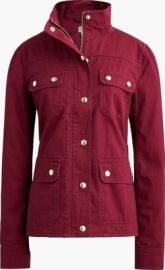 Factory Resin-coated Twill Field Jacket For Women at J. Crew