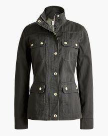 Factory Resin-coated Twill Field Jacket For Women at J. Crew