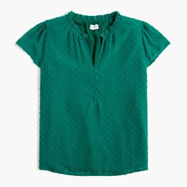 Factory Ruffleneck Top In Clipdot For Women at J. Crew