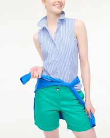 Factory Sleeveless Signature Fit Shirt In Banker Stripe For Women at J. Crew