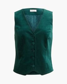 Factory Velvet Button-front Vest For Women at J. Crew Factory