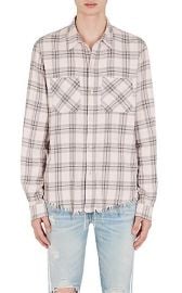 Faded Plaid Cotton-Cashmere Flannel Shirt at Barneys