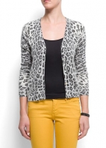 Faded leopard cardigan by Mango at Mango