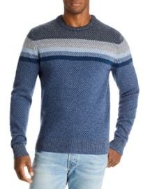 Faherty Donegal Chest Stripe Crewneck Sweater Bloomingdales at Bloomingdales