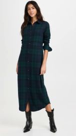 Faherty Legend Sweater Maxi Dress Blackwatch Plaid XL at Shopbop