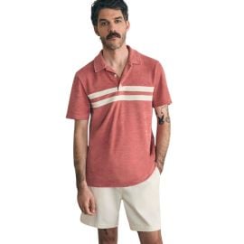 Faherty Men39s Cabana Towel Terry Surf Stripe Shirt GolfDirectNowcom at Golf Direct Now