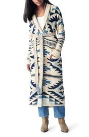 Faherty Paloma Geometric Organic Cotton Long Cardigan at Nordstrom