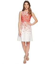 Faille Petals Fit-and-Flare Dress by Tahari ASL at Zappos