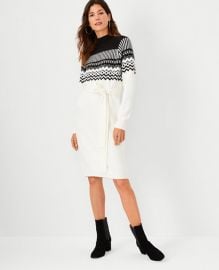 Fair Isle Belted Sweater Dress at Ann Taylor