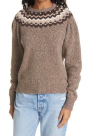 Fair Isle Merino Wool  Cashmere Blend Sweater by Frame at Nordstrom