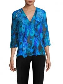 Faith Peacock-Print Blouse by Elie Tahari at Saks Fifth Avenue