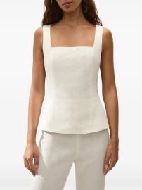 Faithfull Mina square-neck Top White at Farfetch