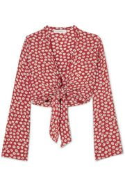 Faithfull The Brand   Teguise tie-front floral-print crepe top at Net A Porter