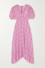 Faithfull The Brand - Vittoria checked crepe midi dress at Net A Porter