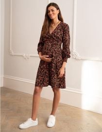 Fall Floral Wrap Dress at Seraphine