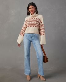 Fall Harvest Printed Turtleneck Sweater VICI at Vici Collection