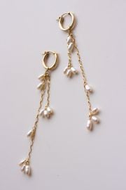 Falling Petals Mini Hoop Earrings at Christine Elizabeth Jewelry