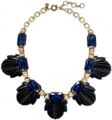 Fanned Leaf Necklace in black at J. Crew