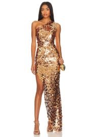 Farah One Shoulder Gown at Revolve