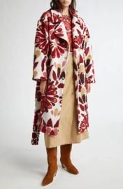 Farm Rio Ainika Flowers Belted Fleece Coat at Nordstrom Rack