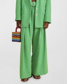 Farm Rio Belted Wide-Leg Pants at Neiman Marcus