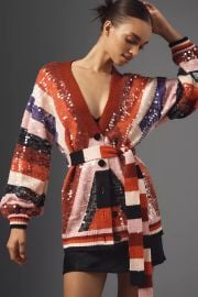 Farm Rio Colorful Stripes Knit Cardigan Sweater at Anthropologie