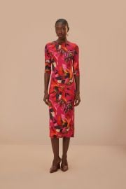 Farm Rio Colorful flowers jersey midi dress at FARM Rio