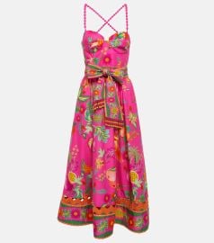 Farm Rio Delicate Fruit Garden cotton midi dress at Mytheresa