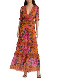 Farm Rio Floral Dream Tiered Ruffle Maxi Dress at Saks Fifth Avenue