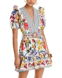 Farm Rio Greek Garden Off White Mini Dress at Bloomingdales